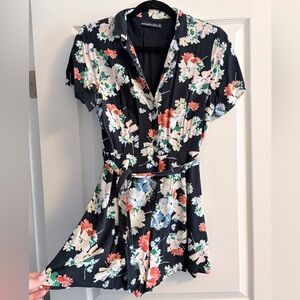 Abercrombie & Fitch Black Floral Romper
